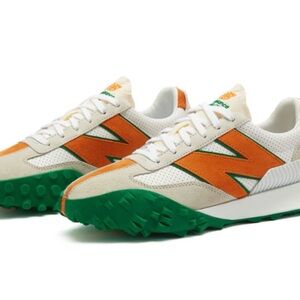 New Balance Men's Orange and Green Sneakers